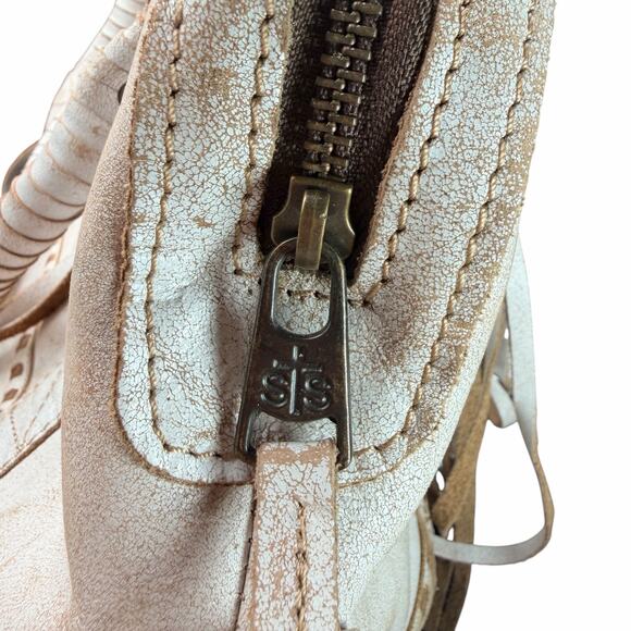 STS Ranchwear Cremello Sansa White Leather Satchel Purse with crossbody STS31179 - Picture 11 of 14